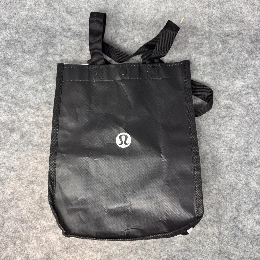 Lululemon Reusable Shopping Gift Bag Small Tote Black With Logo